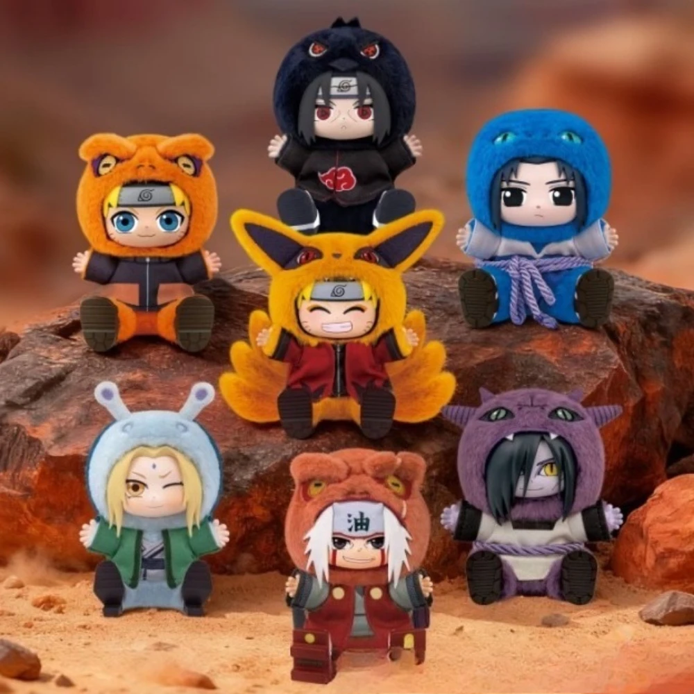 

Новая натуральная глухая коробка Наруто, милый зверь, сидящая вечеринка, серия, плюшевая кукла, сумка, подвеска, украшение, подарок