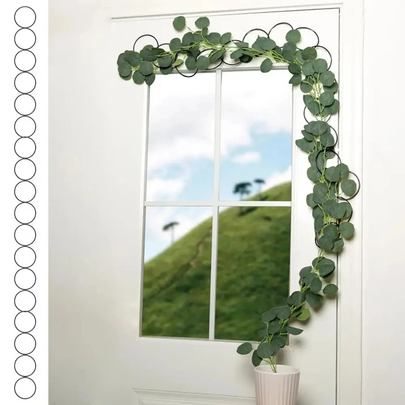 18Pcs Metal Plant Trellis Garden Balcony Chain Trellis Indoor Outdoor Plant Vine Support Monstera Vine Ivy Climbing