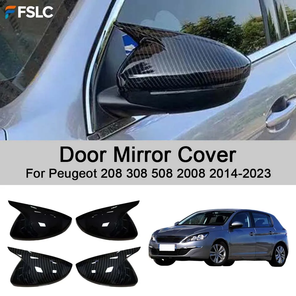 

Car Rearview Accessories Door Mirror Cover For Peugeot 208 308 508 2008 2014-2023 Car Decoration Styling Upgrade