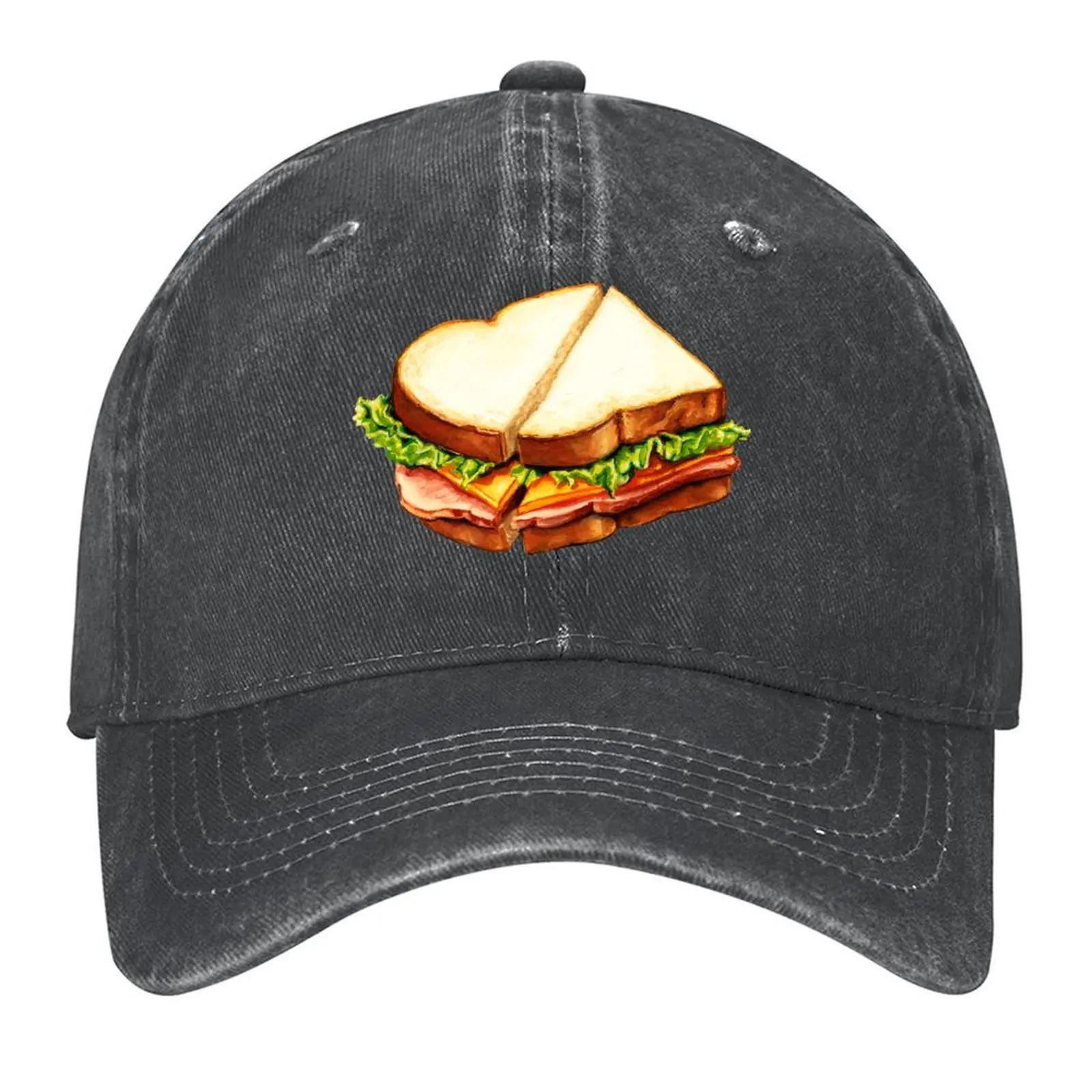 

Ham Sandwich Pattern Baseball Cap custom Hat fishing caps man Luxury Brand Fishing cap Hats Woman Men's