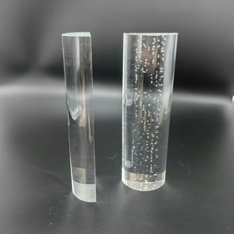 Acrylic bubble square rod High transparency PMMA light guiding square column with bubbles DIY