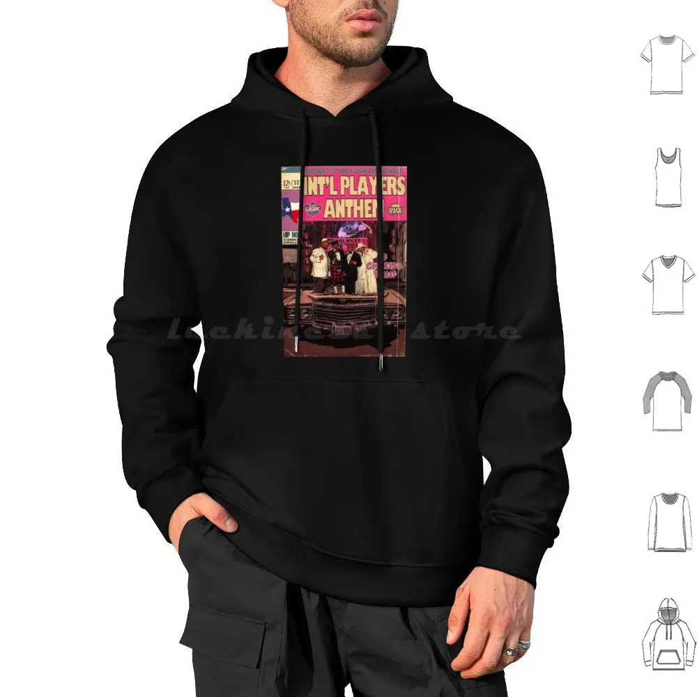 Hip Hop Comic Book Ugk & Int'L Players Anthem Hoodie cotton Long Sleeve Ugk Intl Players Anthem Hip Hop Rap Rapper