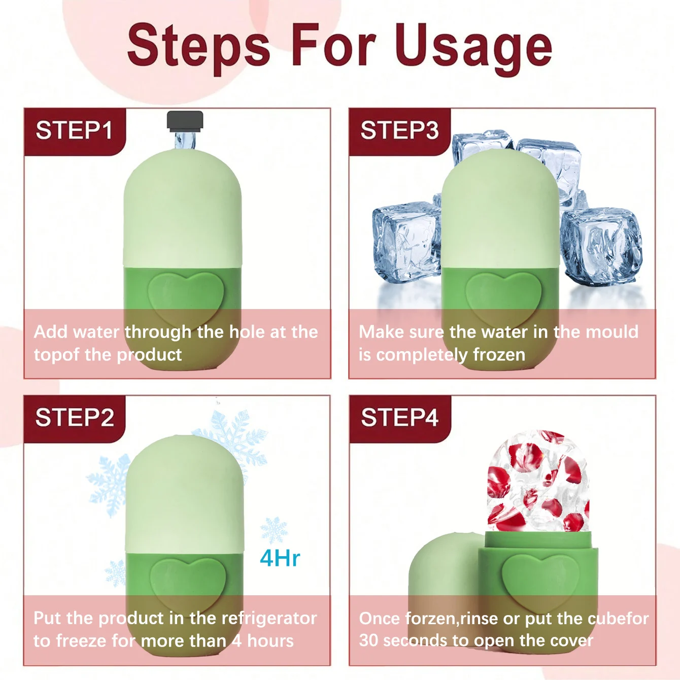 3 ชิ้น, ลูกกลิ้งนวดหน้าซิลิโคนและชุดเครื่องมือกัวซาสแตนเลส (พร้อมถุงเก็บ) เครื่องมือดูแลผิวหน้าแบบใช้ซ้ำได้