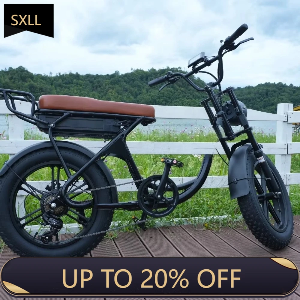 

SXLL 2025 V3 Electric Motorcycle 48v 15ah 20 * 4.0 Fat Bike Fat Tire Mountain E Hybrid Adult