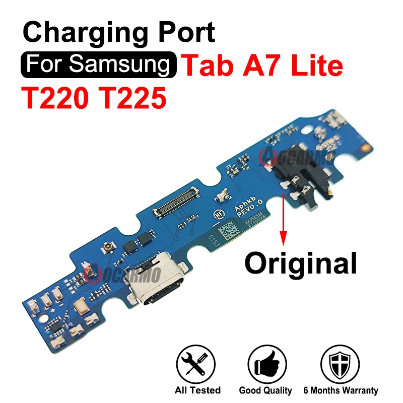 

USB Charging Dock Charger Port With Earphone Hole Flex Replacement Parts For Samsung Galaxy Tab A7 Lite SM- T220 T225