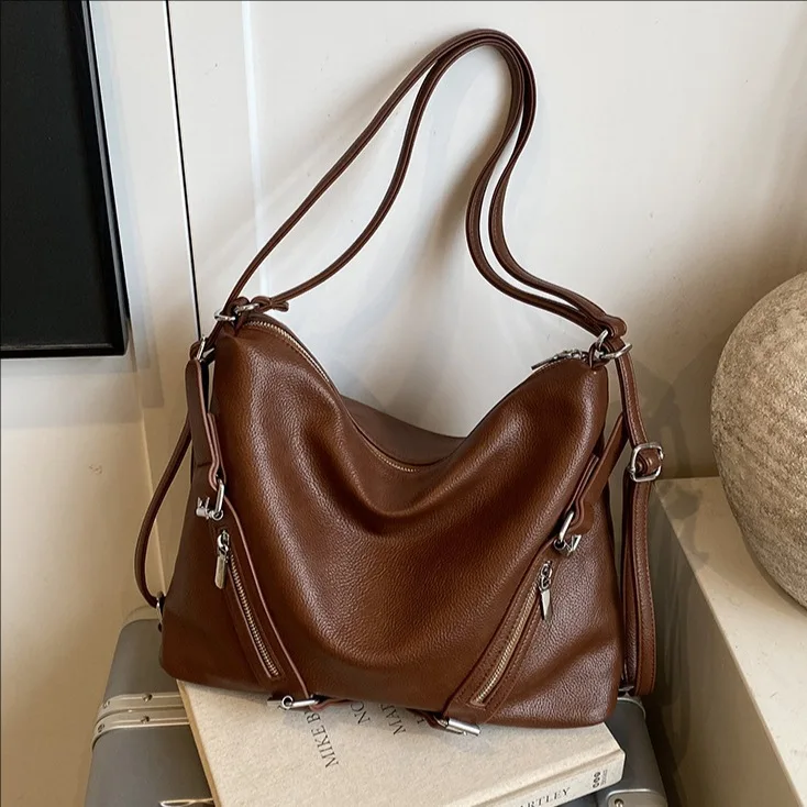 

2025 Autumn New Korean Style Minimalist Tote Bag for Women Large Capacity Multi Functional Designer Luxury Bag Crossbody