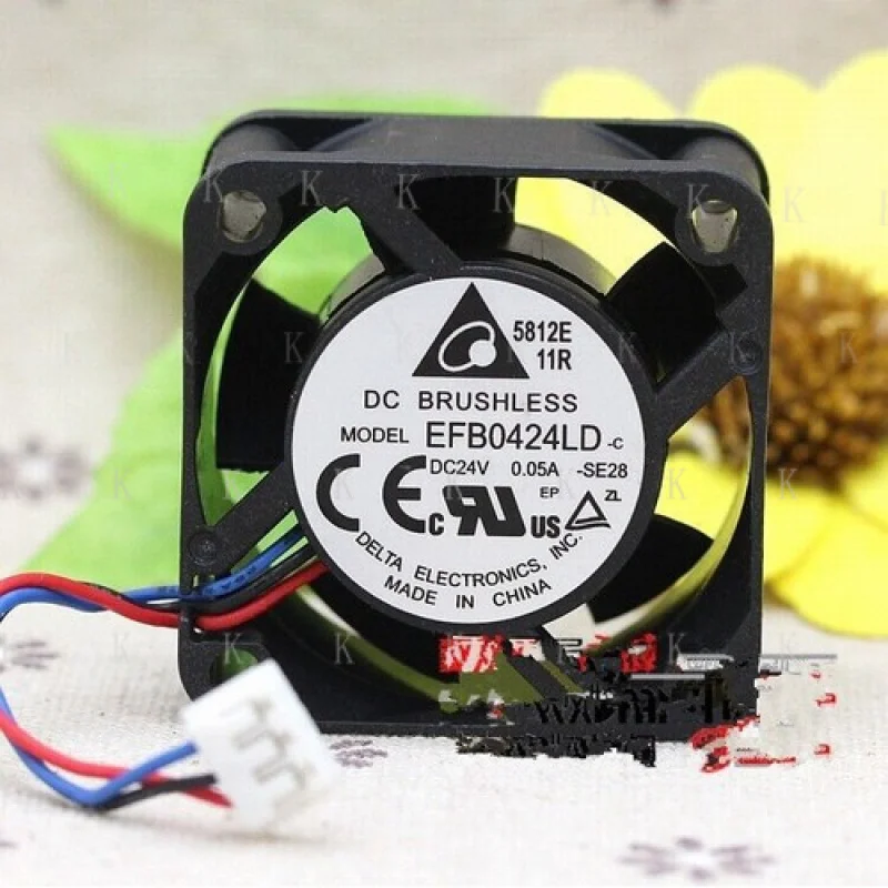 C  FOR  1 PCS    Fan EFB0424LD  DC24V 0.05A  4020 4 CM  3 pin inverter cooling fan #T10