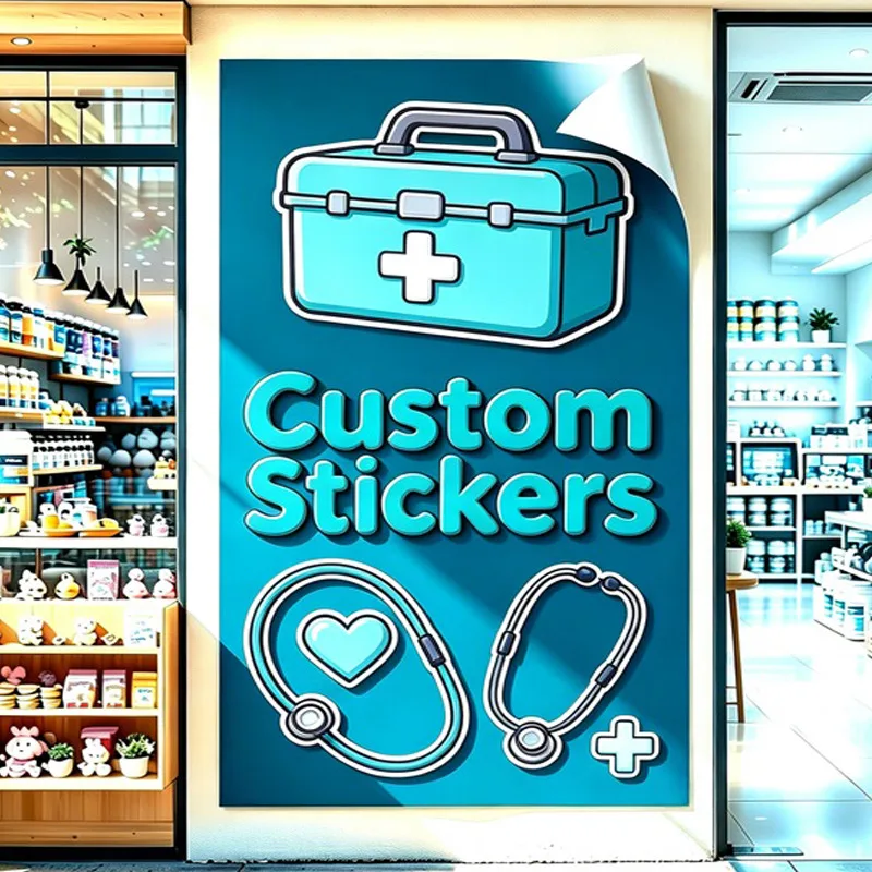 Any Size 100 cm Custom Stickers Suitable For Assisted Living Facility Coffee Shop Barber Shop Commercial Advertising Promotion