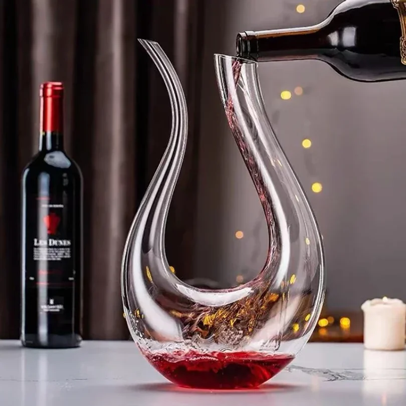 1500ML Big Decanter Handmade Crystal Red Wine Brandy Champagne Glasses Decanter Bottle Jug Pourer Aerator For Family Bar