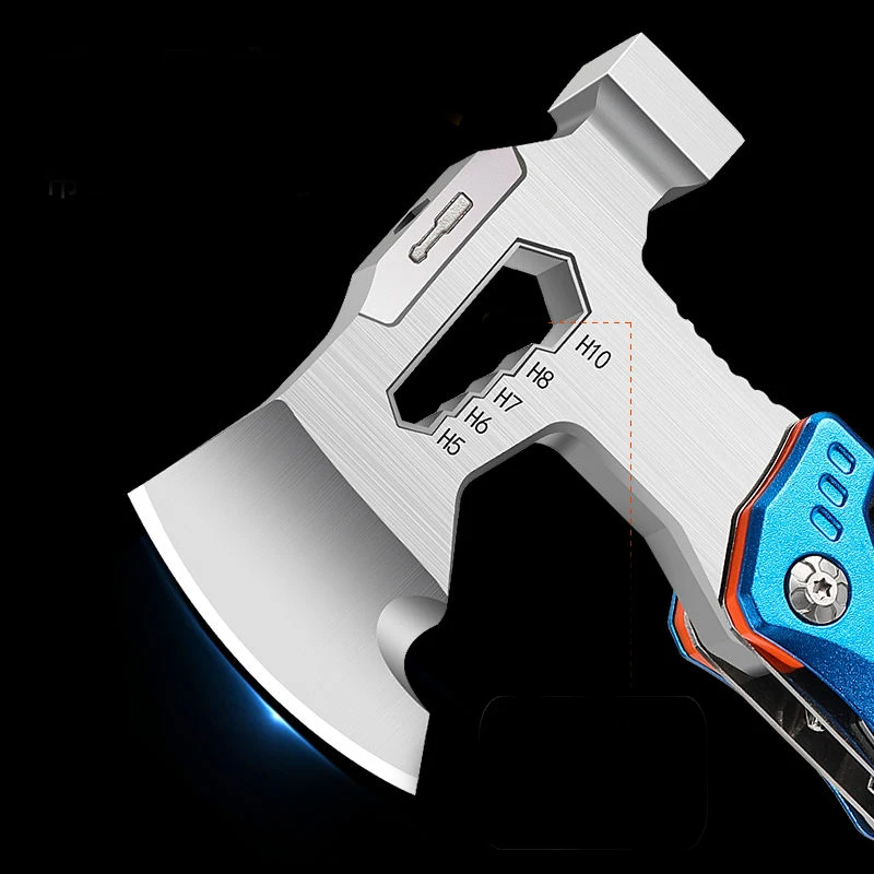 Outdoor Portable EDC Multifunctional Tactical Axe Folding Pliers Car Emergency Window Breaking Survival Tool
