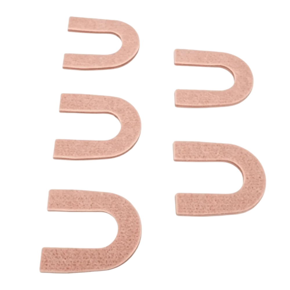 12pcs Durable U Shaped Non-Slip Heel Pads Horseshoe Shape Pressure Relief Heel Grips Inserts Felt Heel Pads For Men Women