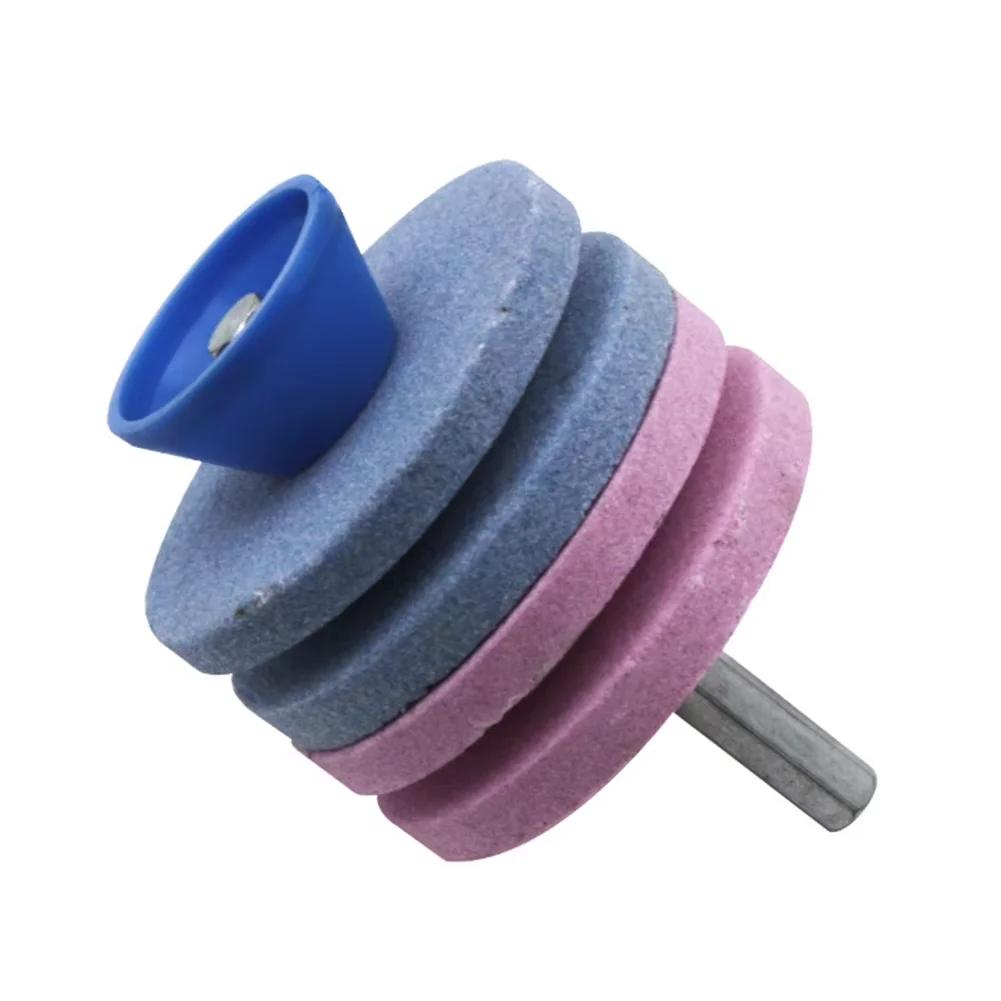 Picture 5: 56MM Lawn Mower Sharpener Four-layer Whetstone Lawnmower Blade Sharpener Double Grinding Drill Universal Grinding Drill Cuts