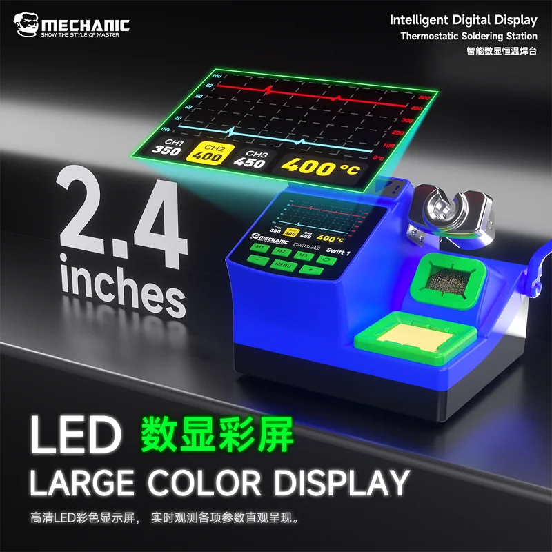 MECHANIC Swift 1 200W Soldering Station Fits C210 245 115 Handle Tip For PCB Motherboard Repair Electronic Welding Rework Iron