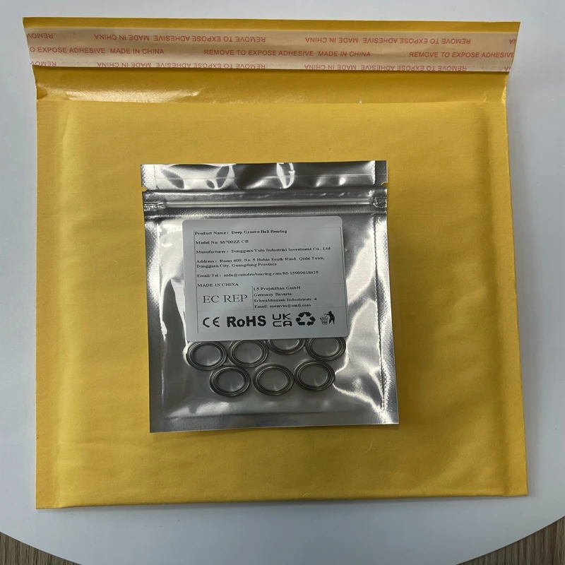 

10PCS S6700ZZ CB 10x15x4 mm Ceramic Bearing ABEC-7 Stainless Steel Hybrid Ceramic Bearing Without Grease Fast Turning