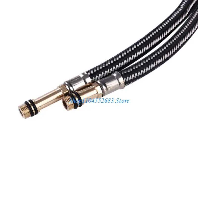 

Y6GD 2Pcs Bathroom Tap Pointed Hose Cold and Hot Water Inlet Pipe Easy to Install