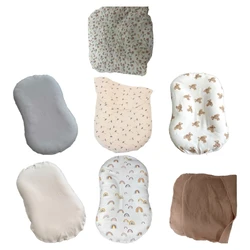 Drap-housse en coton pour drap berceau doux respirant pour couffin bébé