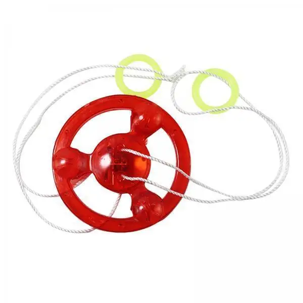 LED Light Up Flywheel Toys Random Color Pull String for Children Toy Spinning Top Rope Toy Hobby