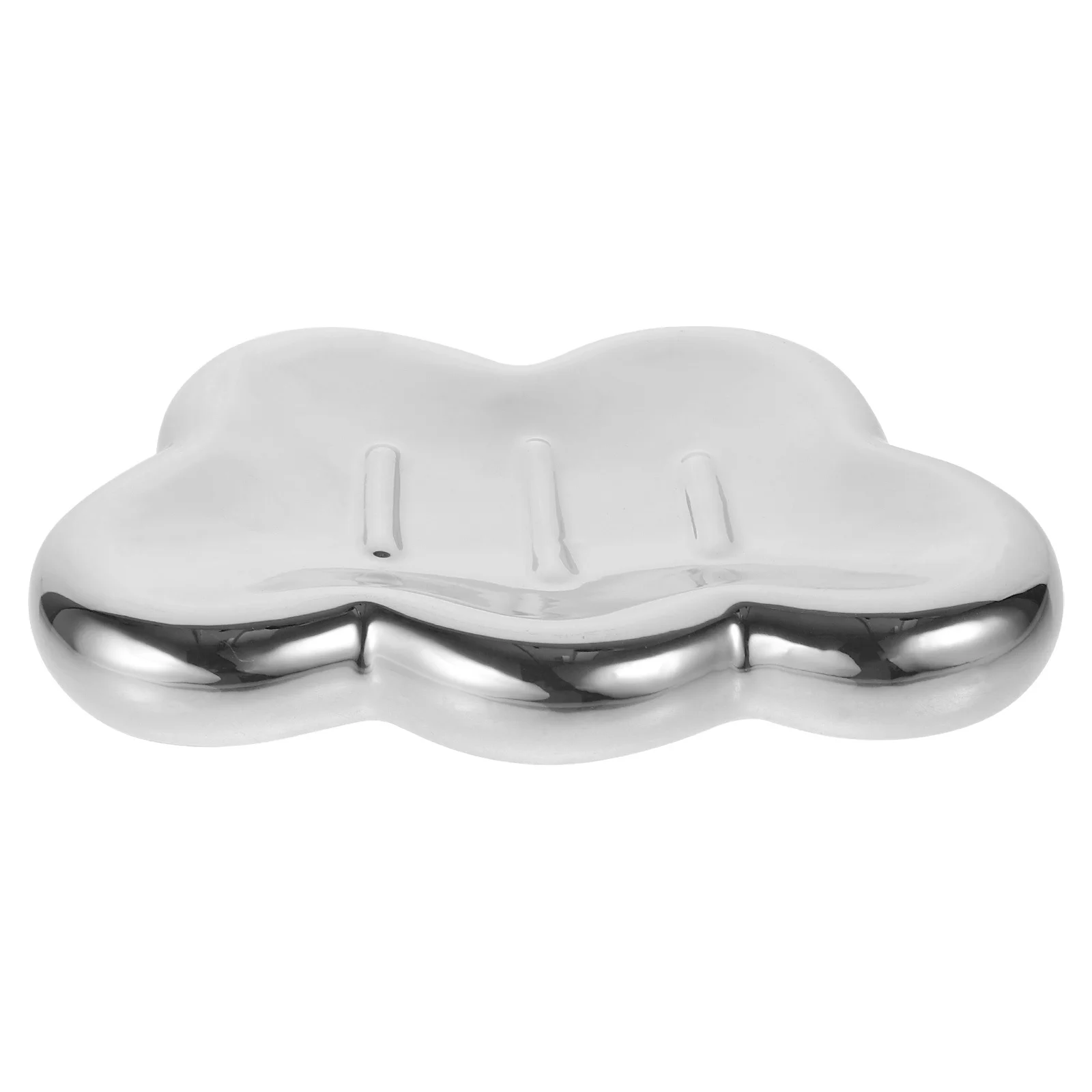 

Stylish Cloud Soap Dish Ceramic Material Smooth Surface Non Slip Bottom Easy to Clean Bathroom Decor Cloud Soap Dish