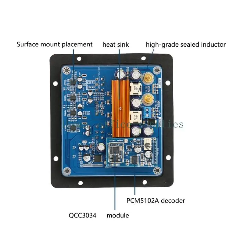 

K43B Compactly TPA3116 Power Amplifier Board With APTX Clear And Bass Control