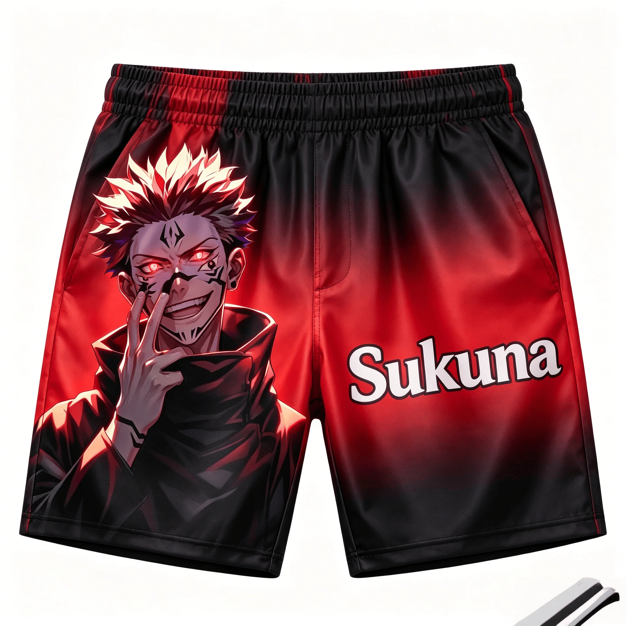 2026 Summer Jujutsu Kaisen Ryomen Sukuna Quick Dry Gym Shorts, Men's Unisex Anime Print Running Sports Board Streetwear Shorts