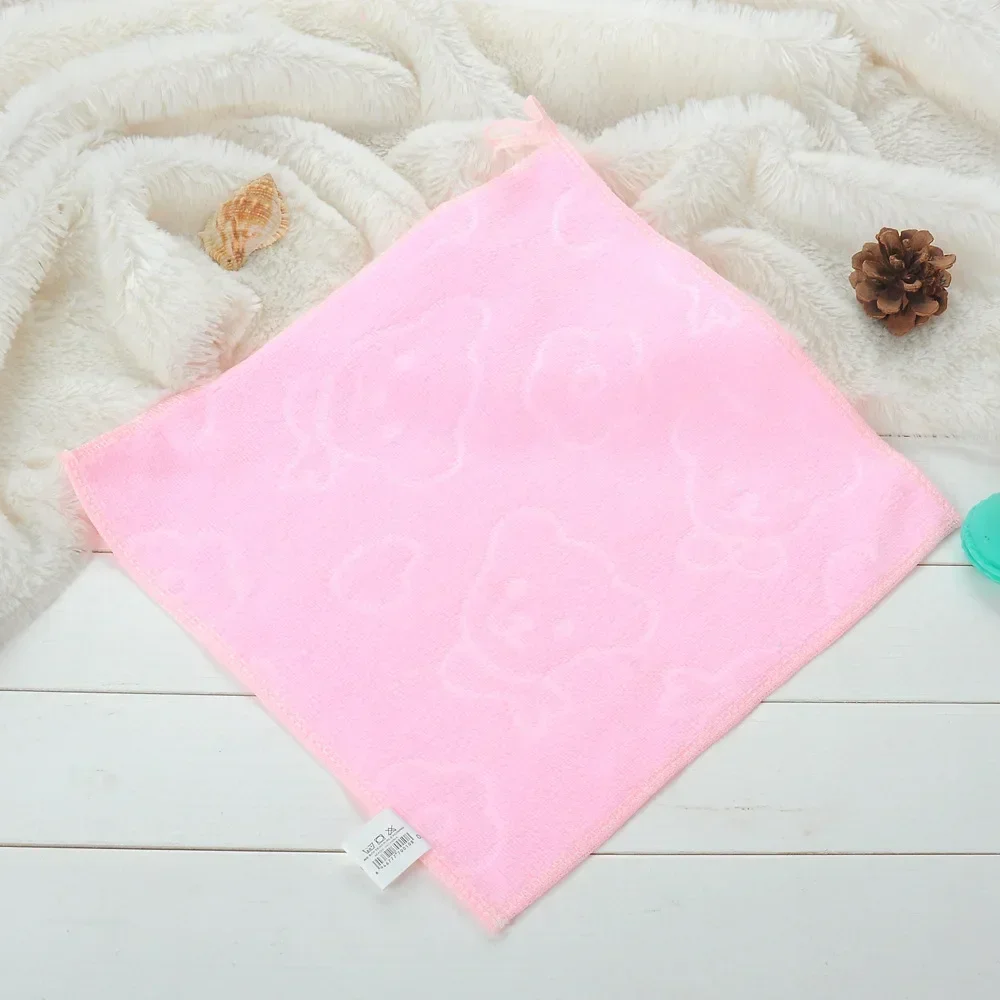 マイクロファイバーの非常に柔らかい授乳用タオル,子供用ハンカチ,25x25cm