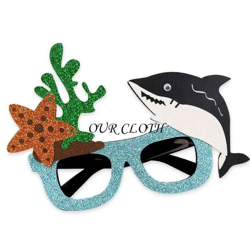 Cartoon Sea Animal Eyeglasses Under Ocean Glasses Fishing Birthday Party Supply Y1AC