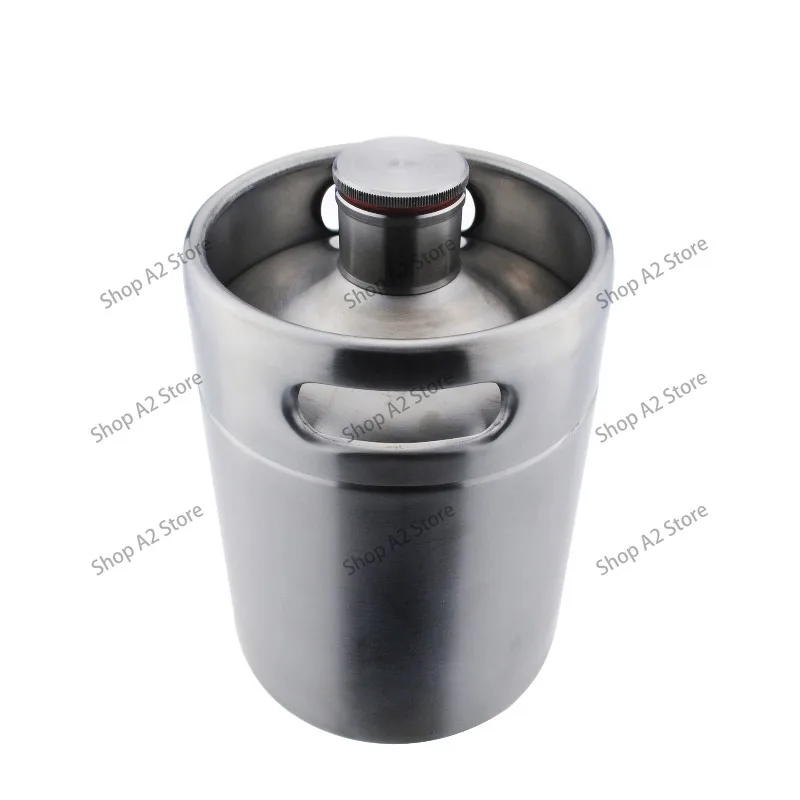 5L Stainless Steel Fermentation Bucket for Craft Beer, Dual Purpose Secondary Fermentation & Serving Keg