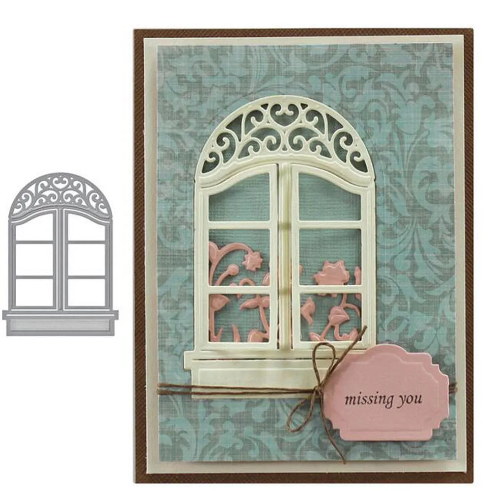Craft Metal stencil mold Cutting Dies leaves flower window Couple scrapbook die cuts Album Paper Card Craft Embossing