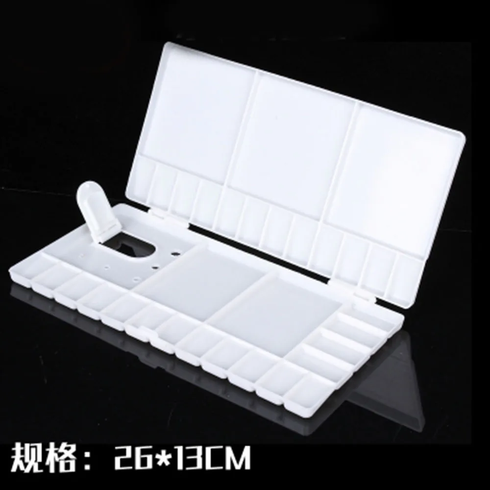 

Art Paint Tray Artist Oil Watercolor Plastic Palette White 33 Grids Large Size