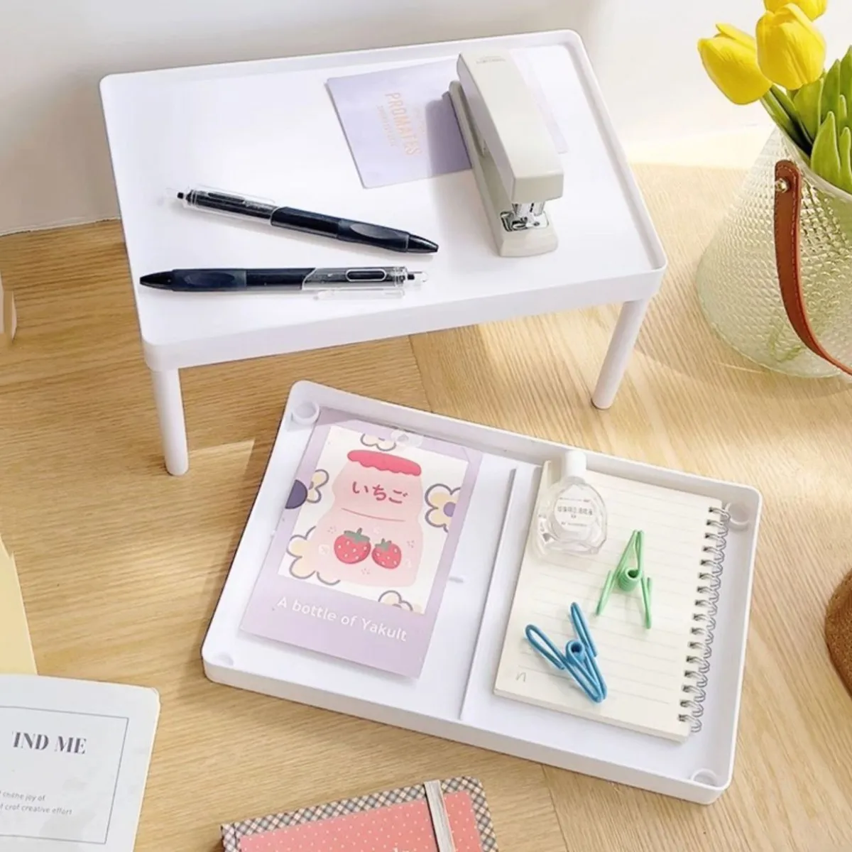 Multifunktionale Desktop Kosmetische Lagerung Rack Büro Lagerung Box Organizer Schreibwaren Sortierung Rack Doppel-schicht Lagerung Rack – Detail 8