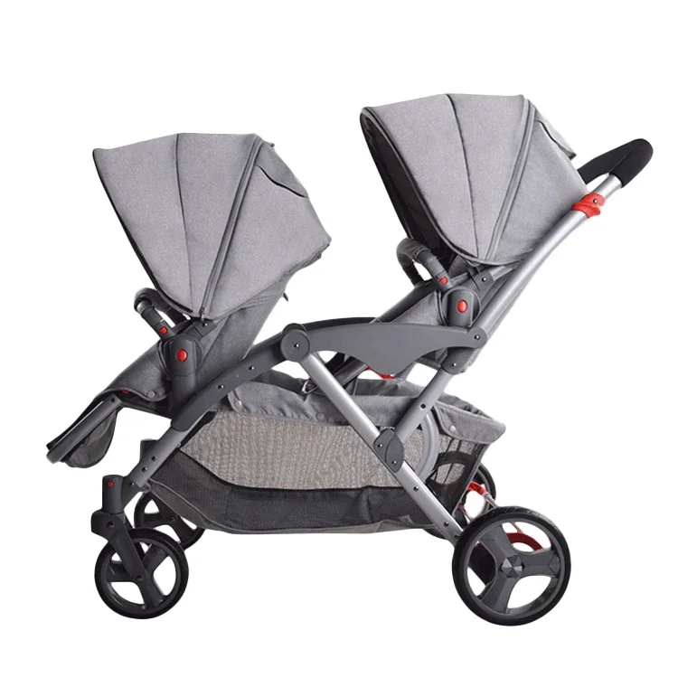 Twins  by side double seat baby stroller twin pushchair