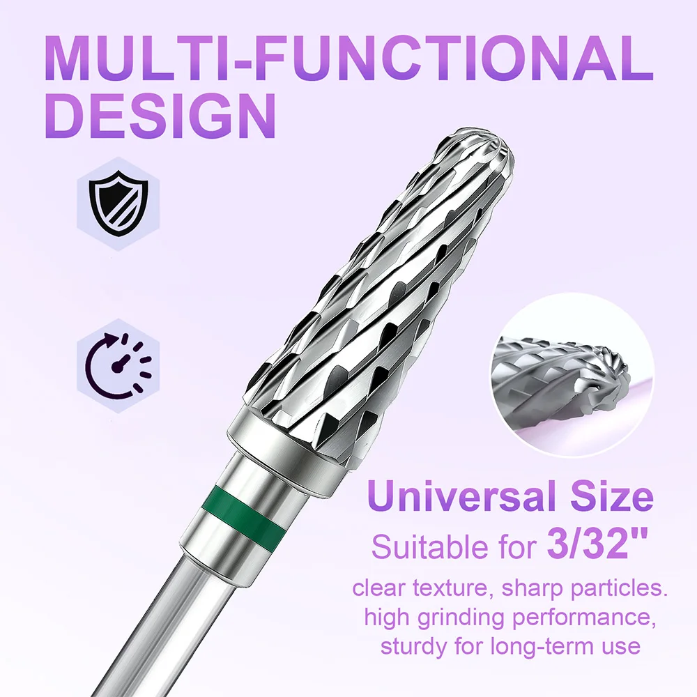 1pc Nail Drill Bit Stainless Steel Nail Drill Machine Bit For Gel Removal Polishing Tools Professional Pedicure Nail Efile Bits