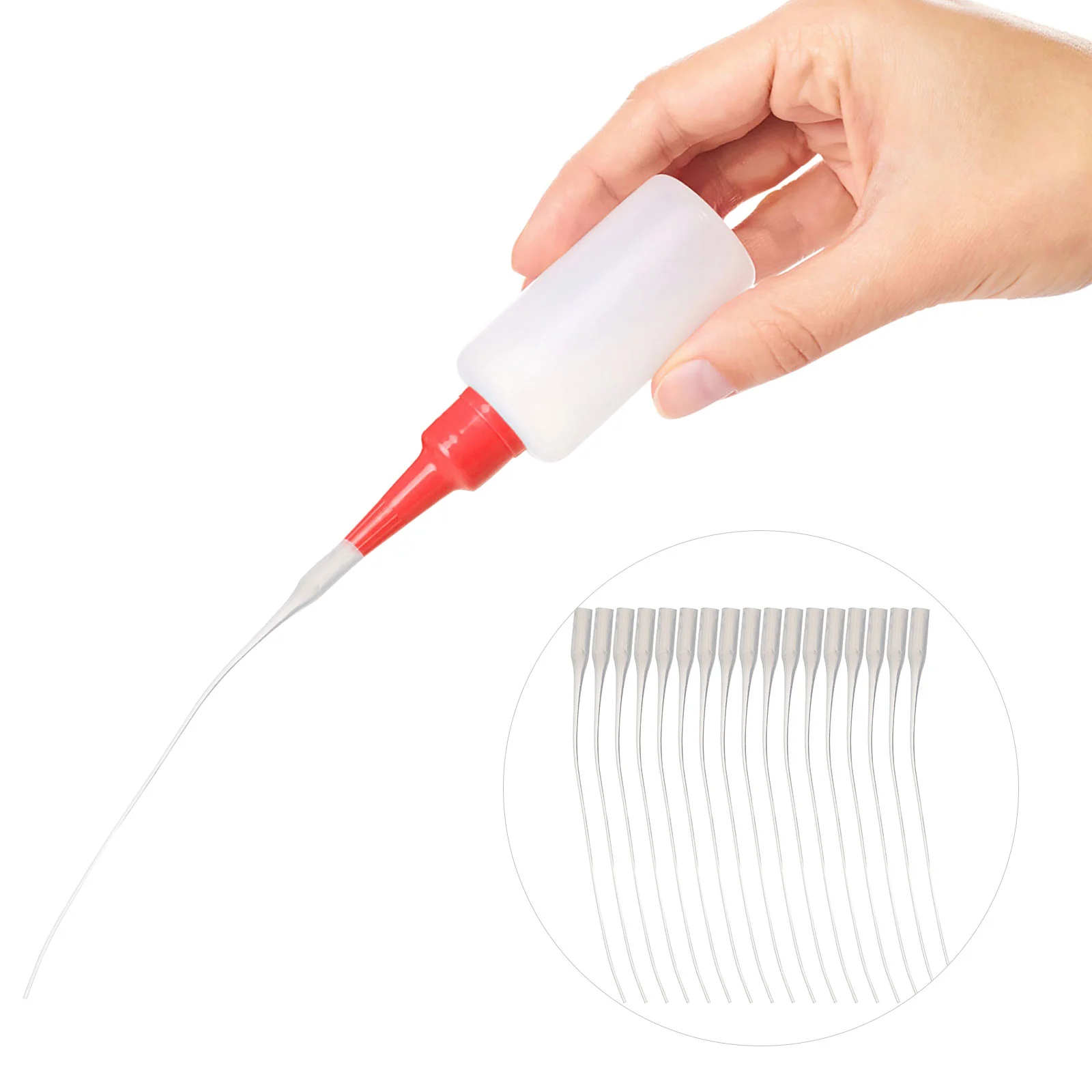 

200 Pcs Disposable Dispensing Tube Precision Applicator Tips Glue Dispenser Extender Adhesive Accessory Craft Supplies