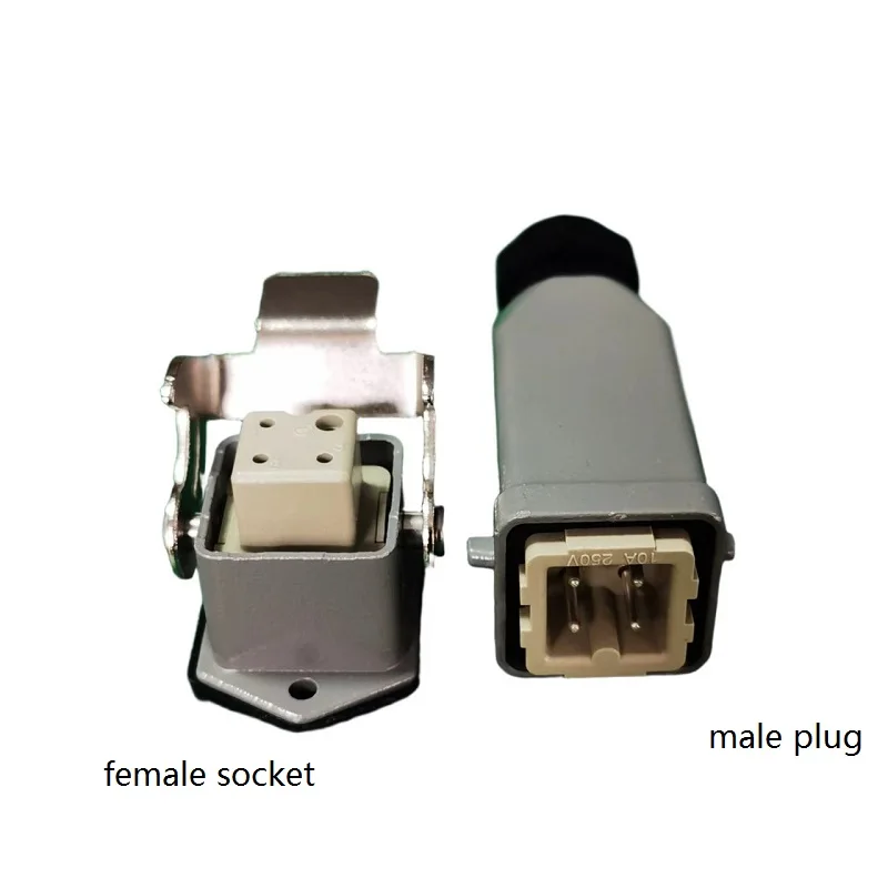 HDC-HA Heavy Duty Connector 4/5/6/8 Pins Core Aviation Industry Waterproof Plug Socket Connector 10A/16A 250V/400V