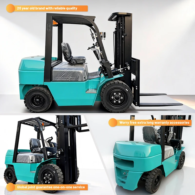 Free Shipping Fork Lifts Forklift 3.5 Ton Hydraulic Forklift Machine 3 Ton  3.5 Ton Forklift Diesel for Heavy Duty Cargo Lifting