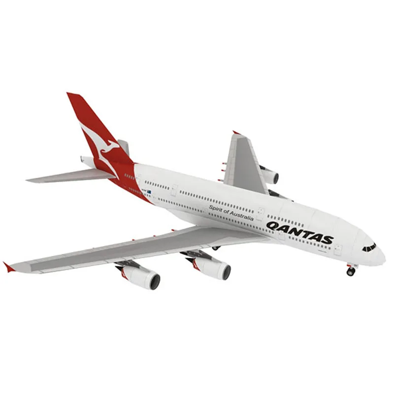 1:300 Australia UAE Singapore Airbus A380 Paper Toy Model DIY Handmade Aircraft For Children Origami Toys Aeromodelling