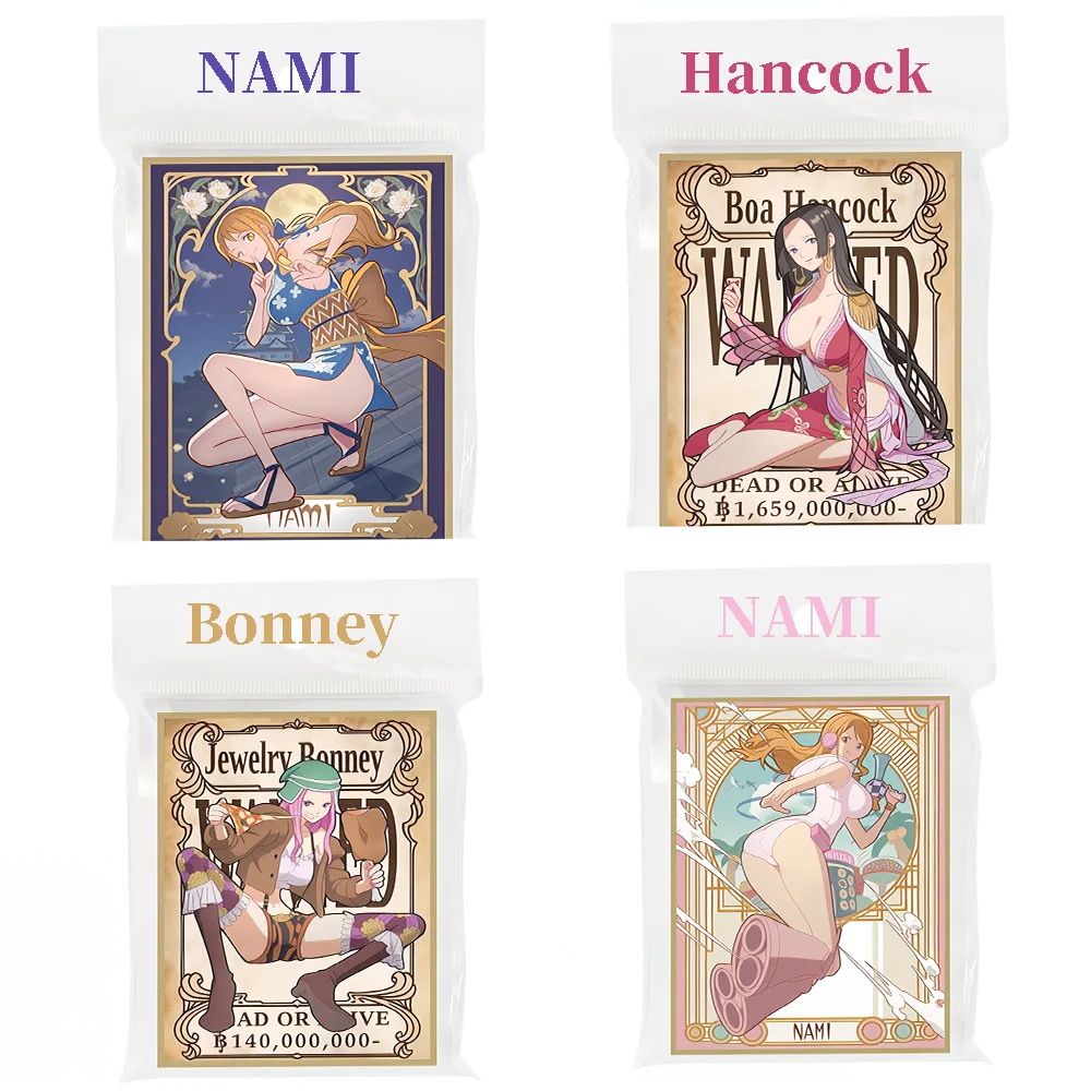 

One Piece Anime Card Sleeves 60PCS/Set 67x92mm Nami Jewelry Bonney Boa Hancock Suitable for OPCG TCG MTG PKM Game Cards
