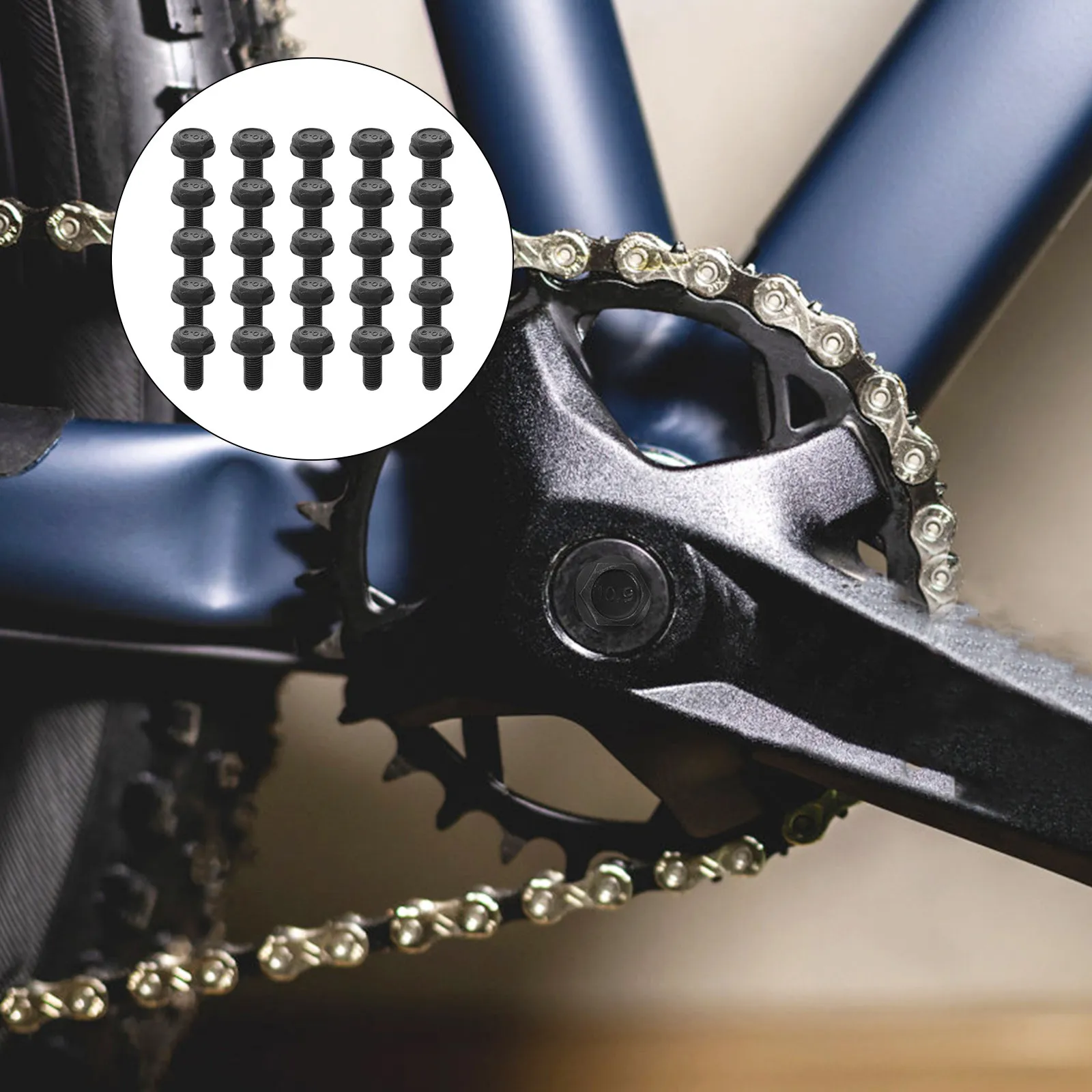 

30Pcs Mountain Bike Crank Arm Fixing Bolts Iron Square Taper Screw Replacement for Bicycle Center Shaft Repair Cycling