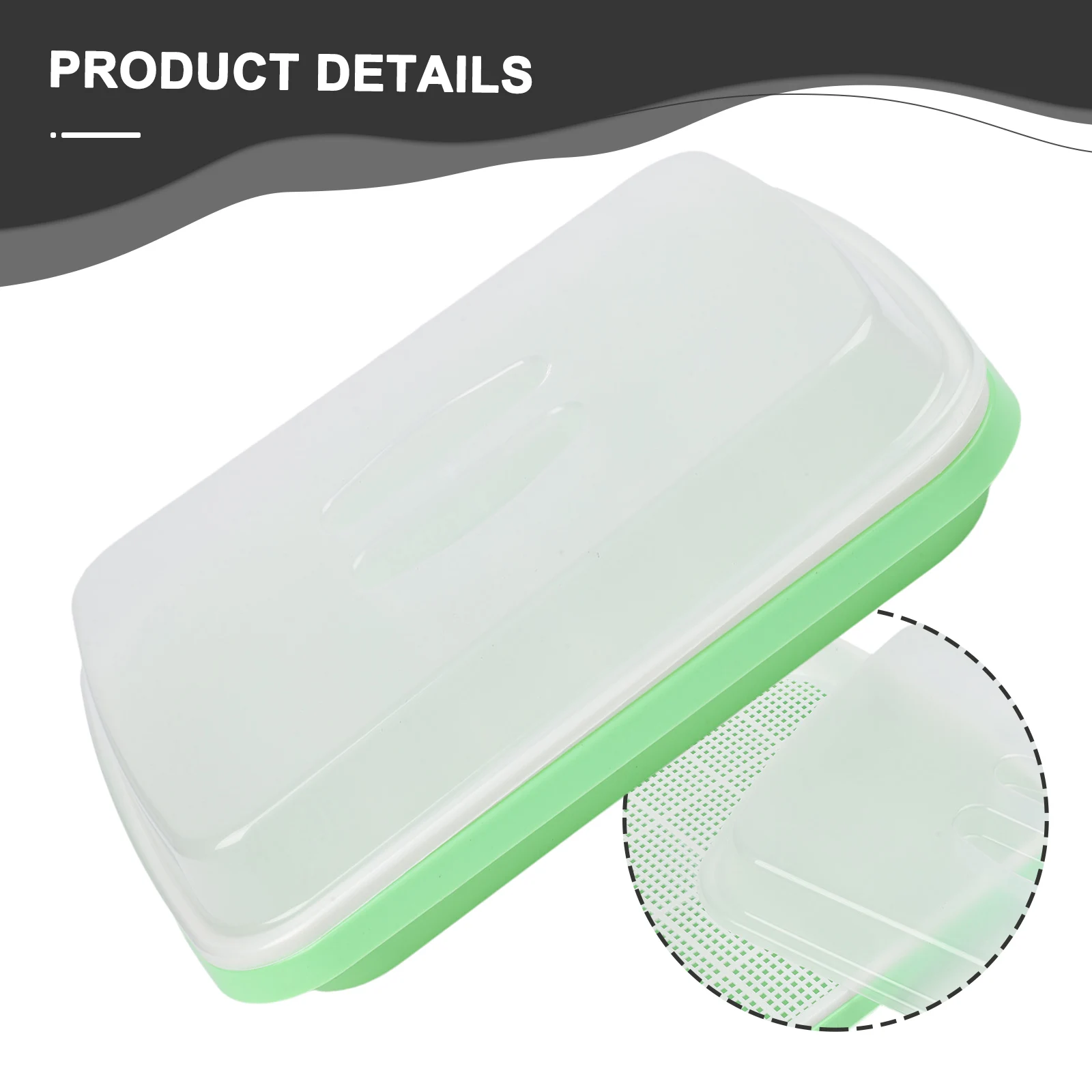 Soil-Free Sprout  Tray Planting Basin Big Capacity Germination Grass Box Grow Flower Plant  Home Garden Nursery Pots