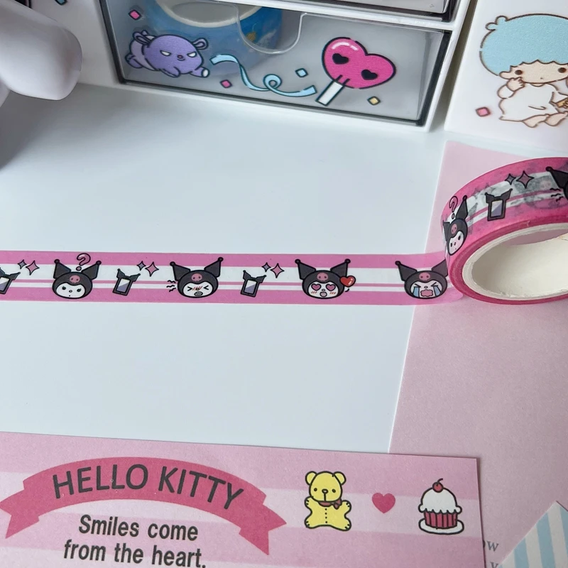 Cute Cartoon Rabbit Decoration Adhesive Masking Washi Tape Kids Gift Scrapbooking Journal Collage Material Sticker Stationery