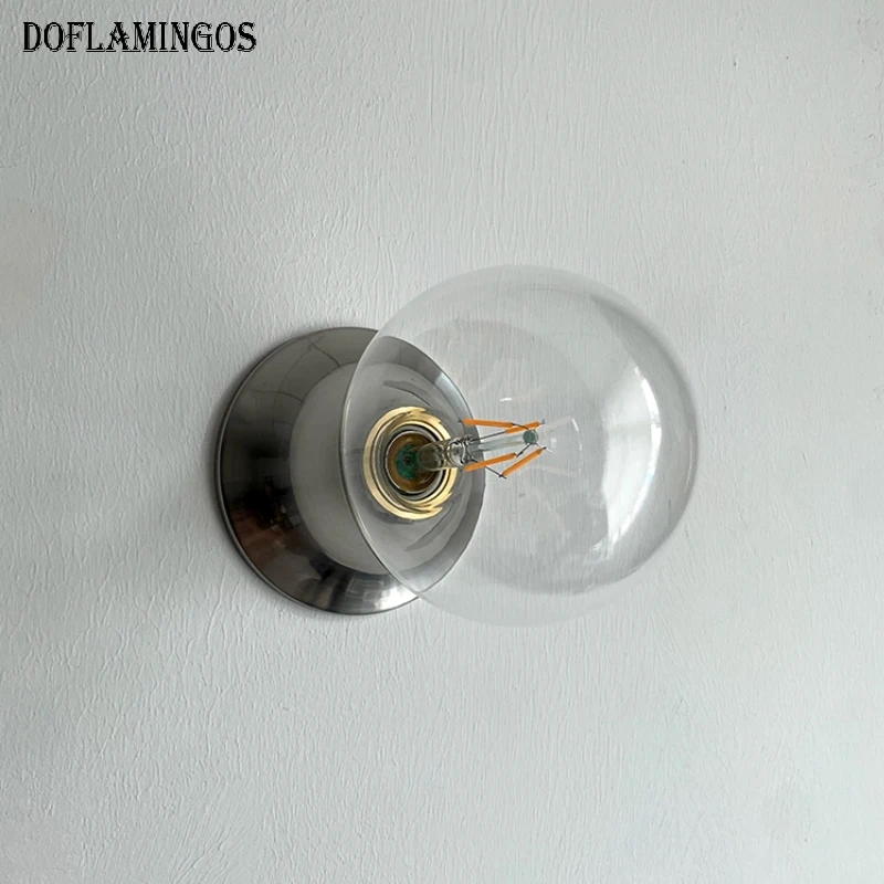 Industrial Style Customized Horn Cover LED Wall Lamp Ceiling Lamp High Quality 304 Stainless Steel Yellow Brass Diameter 14cm