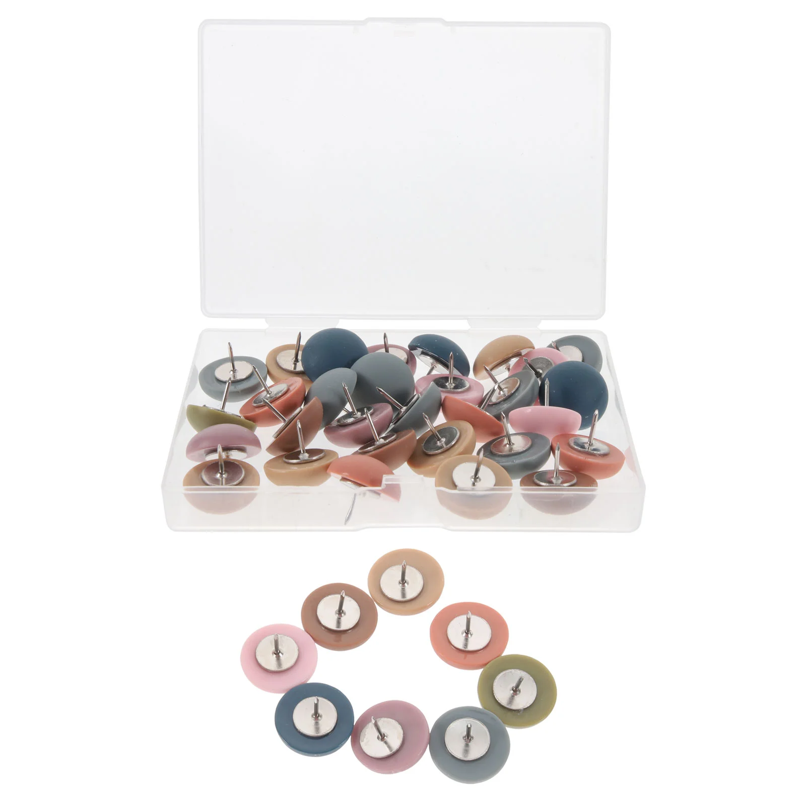 Pushpins Thumb Tacks Cute Resin Photo Wall Semicircle DIY Cork Board Round Decorative Nails Office