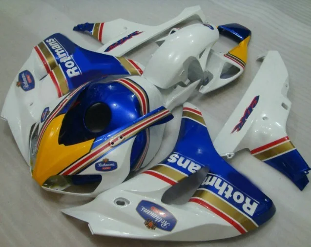 Factory outlet for pe CBR1000RR fairings cbr 1000 rr fairing white yellow blue ROTHMANS set 06 07 cbr 1000rr ST66