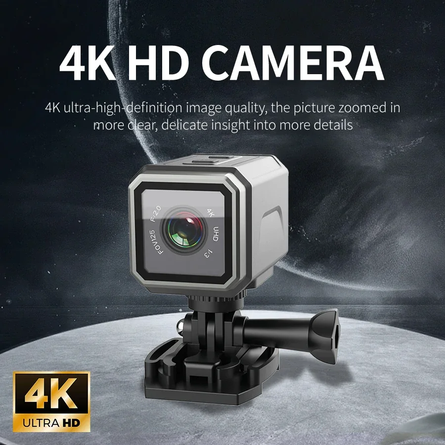 HD 4K 2K كاميرا رقمية لركوب الدراجات صغيرة في الهواء الطلق عمل الرياضة DV خوذة مقاومة للماء Camorder دراجة مسجل كليب كاميرا يمكن حملها بالجسم الصغيرة