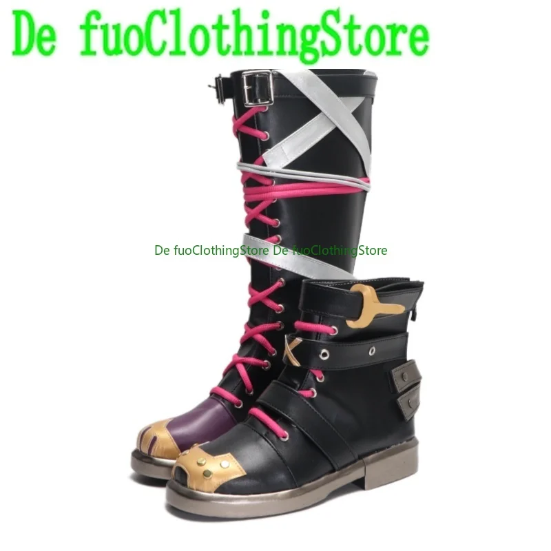 متجر أحذية الملابس De Fuo أحذية كوسبلاي من الأساطير المدن التوأم معركة 2Arcane Jinx Jinx COS أحذية Heig Ht زيادة