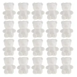 MagiDeal 20 Pieces Bear Shaped Modelling Polystyrene Styrofoam Ornaments Modelling DIY Crafts for Handwork Decorations 60mm