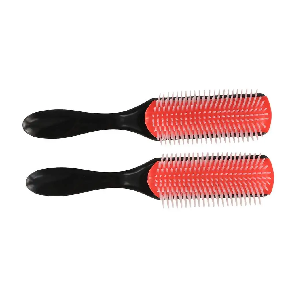 9-Rows Detangling Hair Brush Hairdressing Anti-Static Straight Curly Wet Hair Comb Anti-slip Fluffy Hair Hairbrush for Women Men