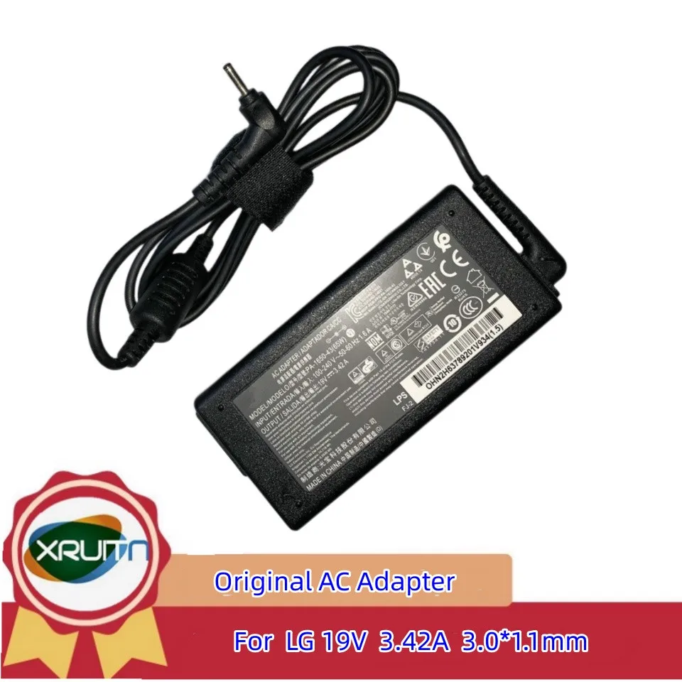 For LG Gram 15Z970 14Z980C 17Z970 13Z990 Original AC Adapter Charger WA-48B19FS  PA-1650-43 DA-48F19 ADS-48MS-19-2 Power Supply