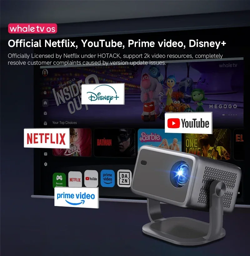 L018 13 Proyektor 1080P Proyektor Cerdas Home Theater Remote Control Suara Definisi Tinggi