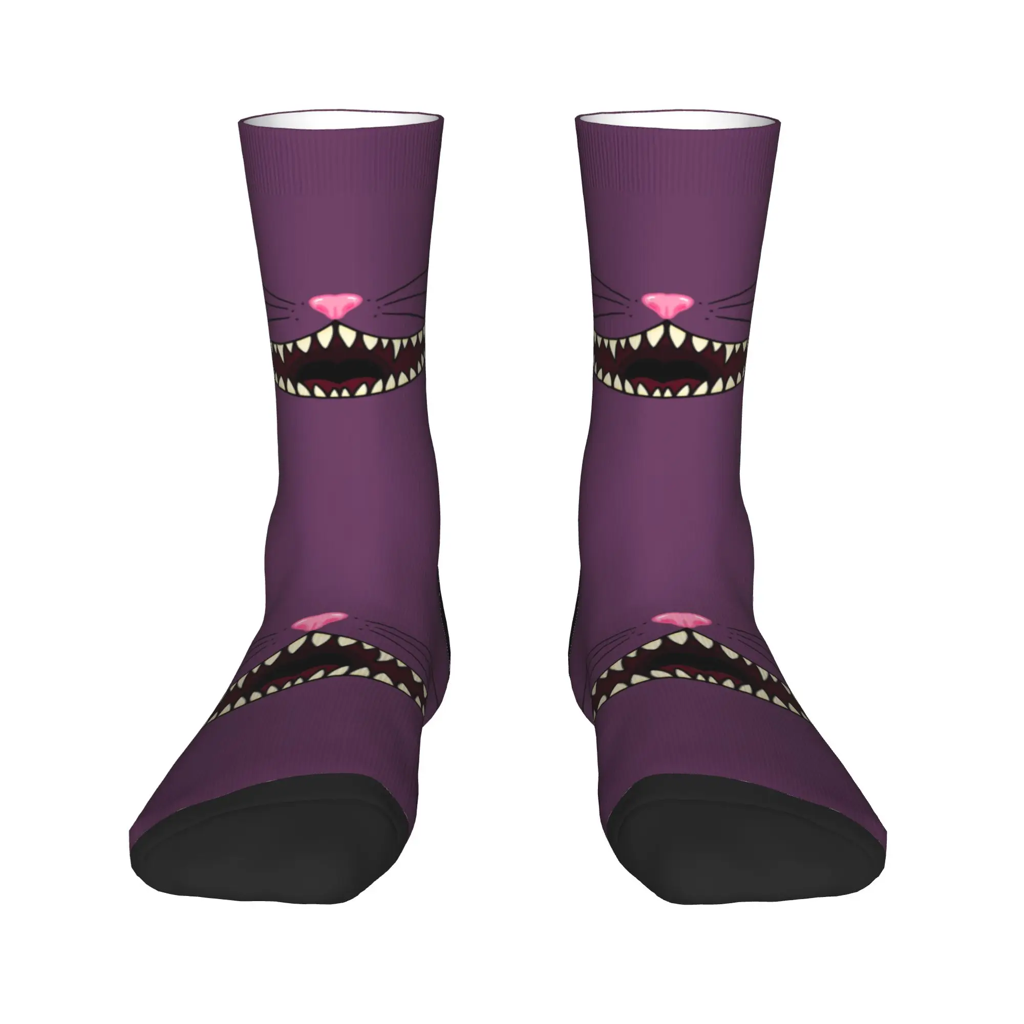 

Cheshire Smile Men Women Crew Socks Unisex Kawaii Cheshire Cat Spring Summer Autumn Winter Dress Socks